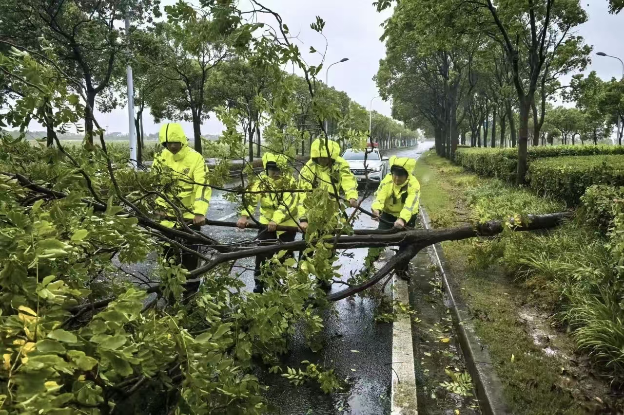 点击打开图片新闻 - 上海公安民警雨中坚守岗位，守护城市安全