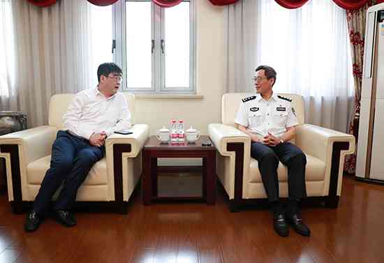 副区长分局党委书记局长陈志康在分局接待了工商银行杨浦支行党委书记